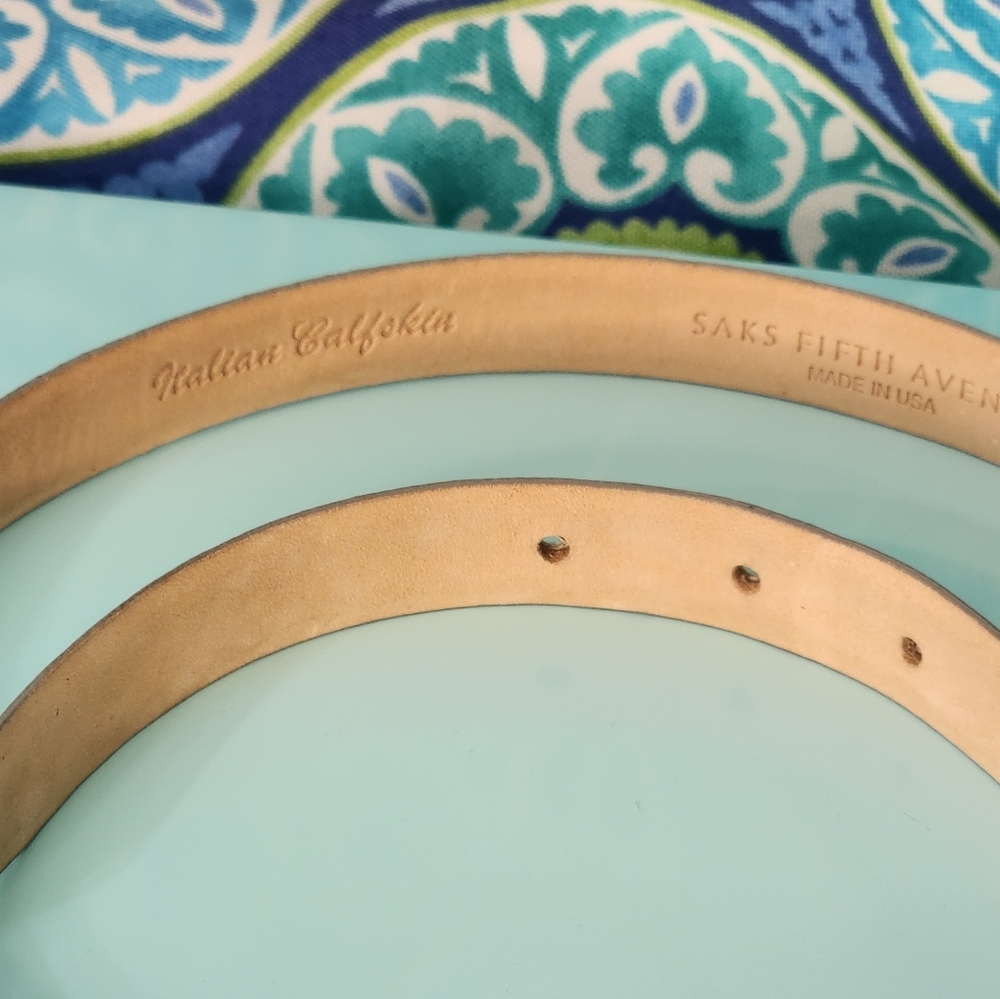 Saks Fifth Avenue Italian Calfskin Belt - Picture 3 of 7